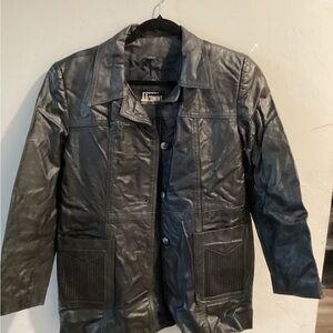 Mint Black Leather Jacket